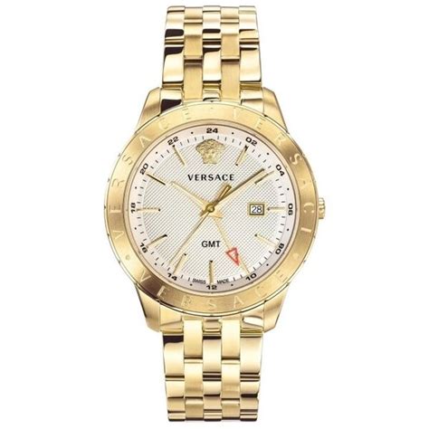 versace univers gmt gold vebk005|Versace VEBK00518 Univers 43 mm men's watch .